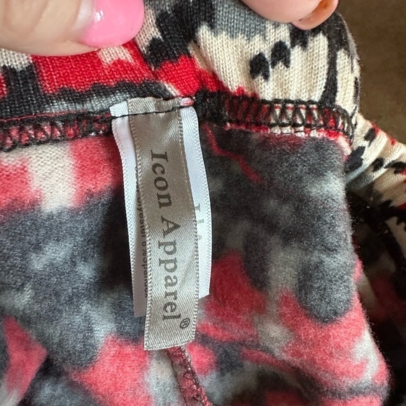 Icon Apparel‎ fleece lined leggings snowflake winter fair isle - Picture 3 of 4